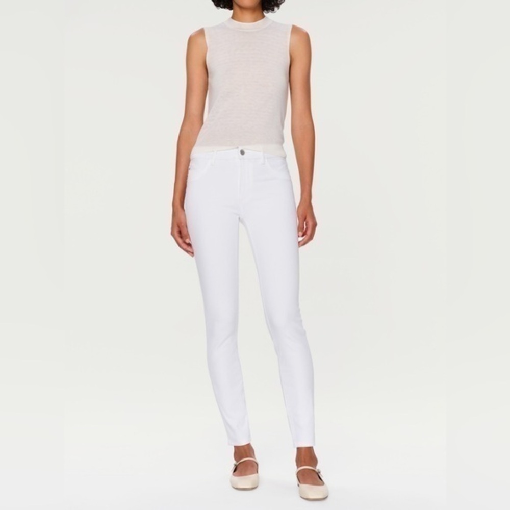 DL1961 Florence Skinny Mid Rise Instasculpt Ankle Jeans White Colada size 28 6